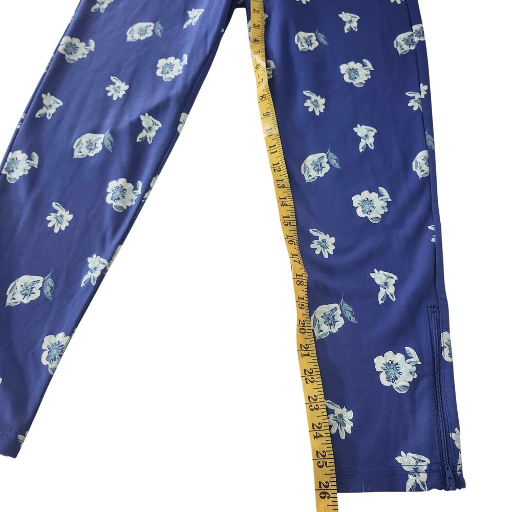 Betabrand Dress/Yoga Pants Blue with Flower Print Size Medium - Picture 9 of 10